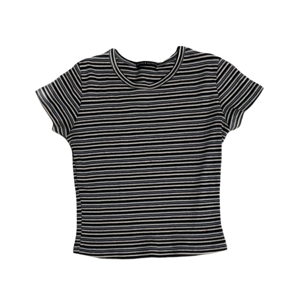 Striped Black and White Women's Top